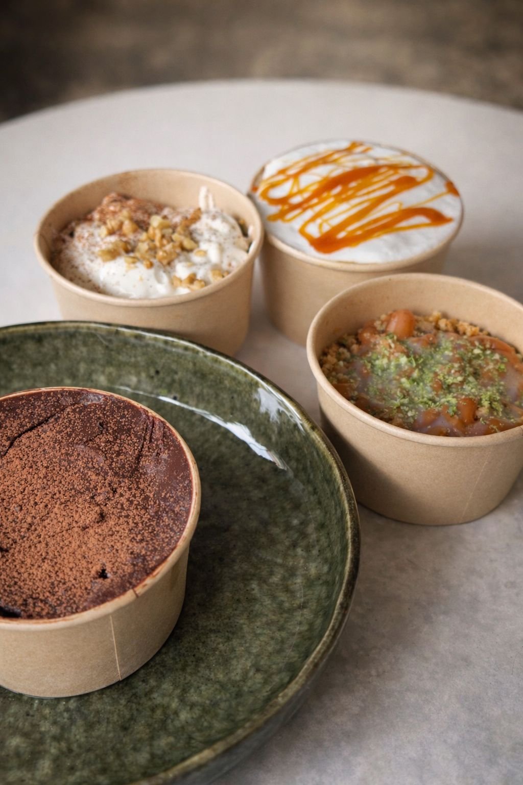 Postres y bowls de Green Vibes